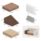 Sofá Modular de Espuma: infografía con medidas de las piezas del sofá modular
