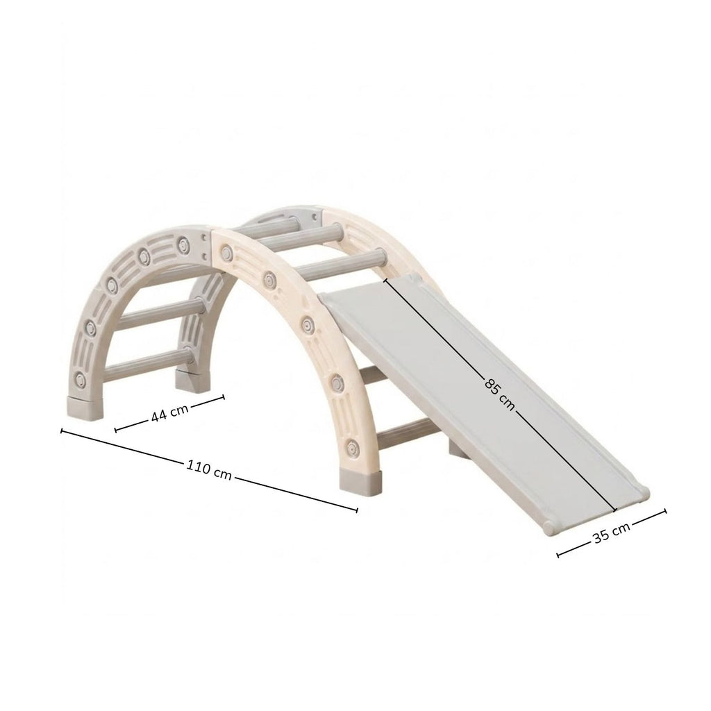 Arco Pikler con Rampa: diagrama con medidas del arco Pikler y la rampa
